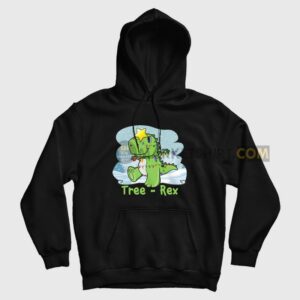 Tree Rex Christmas T Rex Hoodie