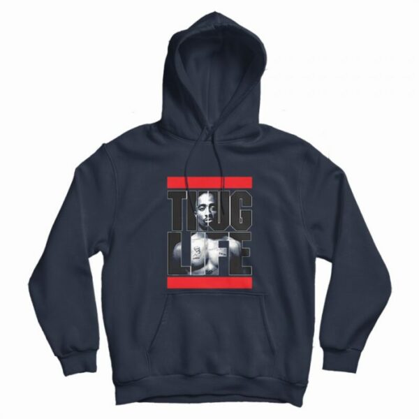 Tupac Thug Life Run Dmc Parody Hoodie