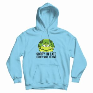 Turtle Sorry I’m Late I Didn’t Want To Come Hoodie