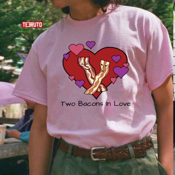 Two Bacons In Love Funny Unisex Sweatshirt