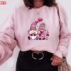 Valentine Gnomes Couple Pink Unisex Sweatshirt Unisex T-Shirt