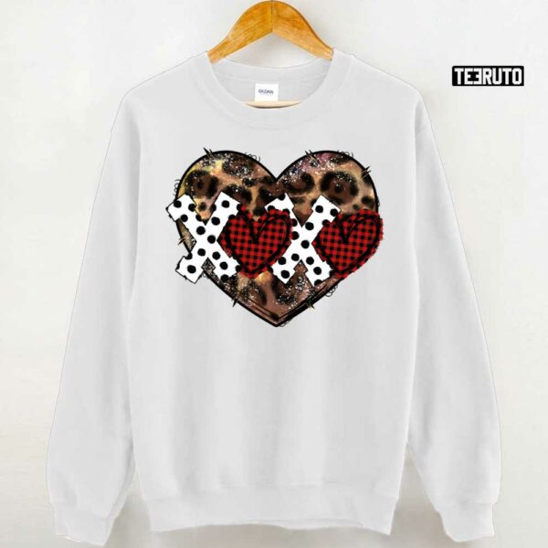 Valentine Leopard Heart Xoxo Unisex Hoodie