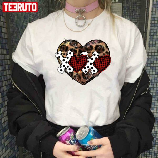 Valentine Leopard Heart Xoxo Unisex Hoodie