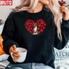 Valentines Day Boxer Dog Lover Heart Paw Unisex Sweatshirt