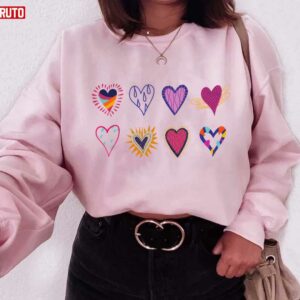 Valentines Day For Teachers Love Hearts Unisex Sweatshirt