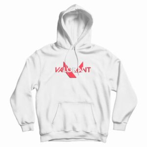 Valorant Red Logo Font Hoodie