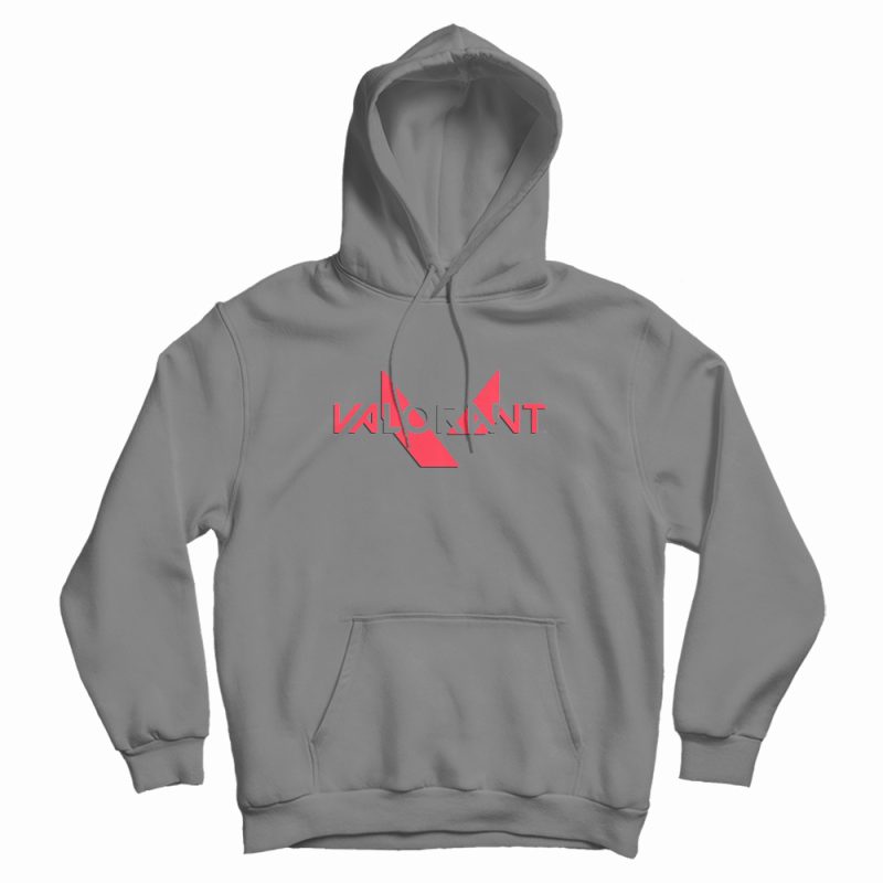 Valorant Red Logo Font Hoodie Valorant Red Logo Font Hoodie