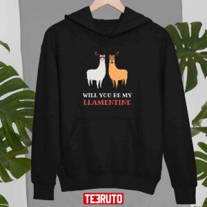 Will You Be My Llamentine Valentines Day Unisex T Shirt 3
