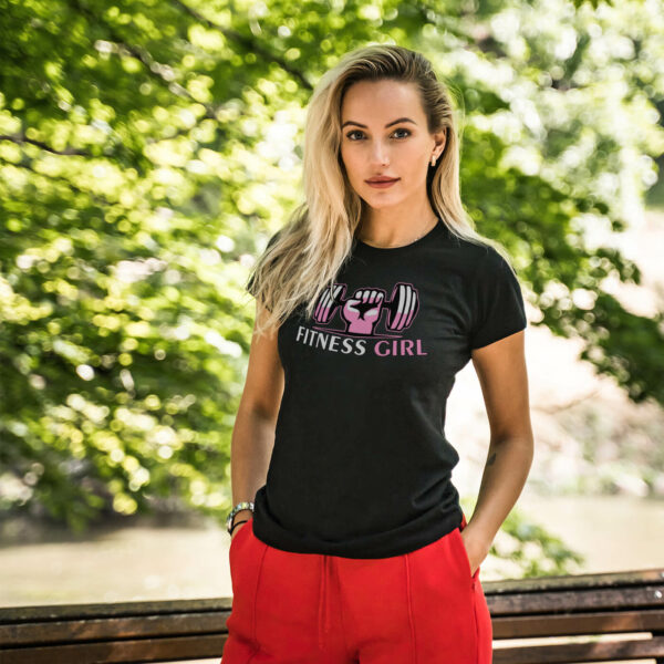 Women T-shirt Fitness Girl