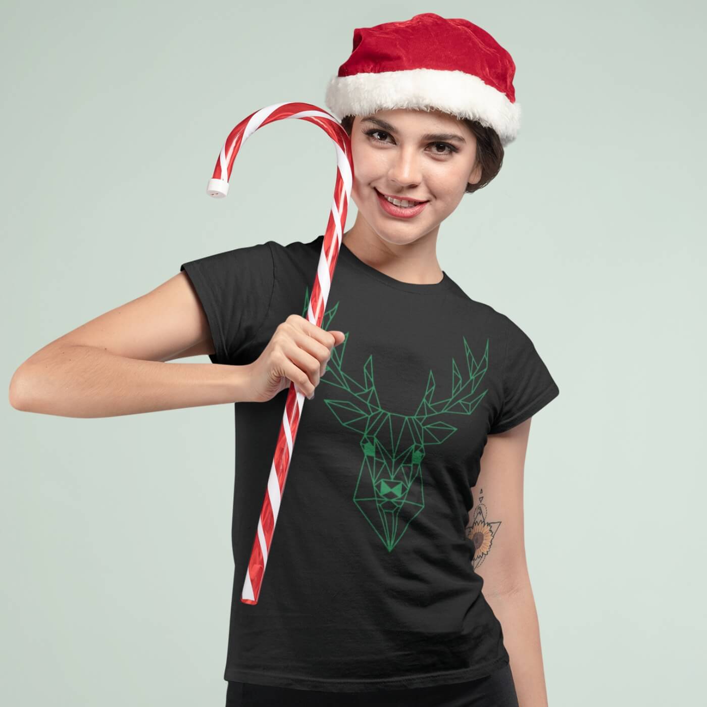 Women T-shirts Christmas Deer Women T-shirts Christmas Deer