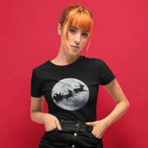 Women T-shirts Christmas Moon