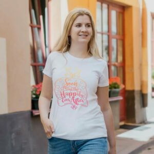 Women T-shirts Happy