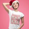 Women T-shirts Red Ornaments
