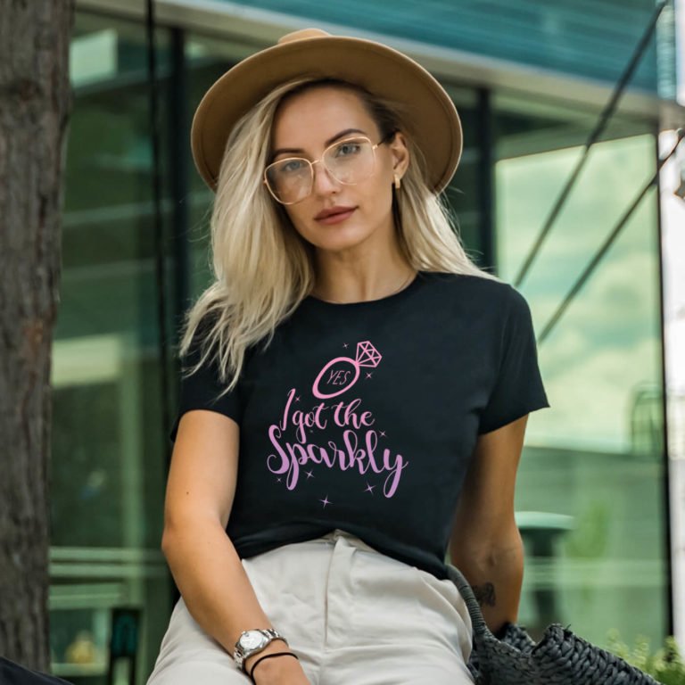 Women T-shirts Sparkly Women T-shirts Sparkly