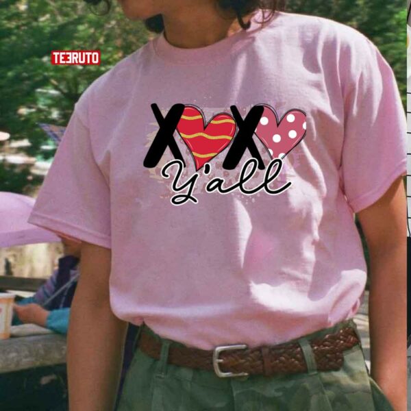 Xoxo Y’all With Heart Typography Unisex Sweatshirt