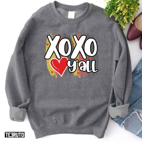Xoxo Y’all With Heart Valentine Unisex Sweatshirt
