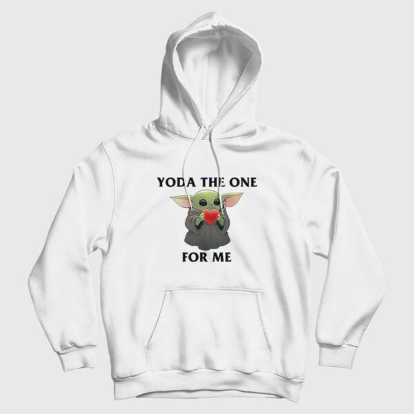 Yoda The One For Me Baby Yoda Hugs Heart Star Wars Valentine Hoodie