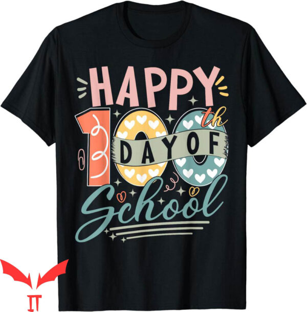 100th Day Of School T-Shirt Happy Teacher Student