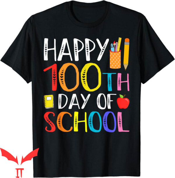 100th Day Of School T-Shirt Teacher And Student Smarter