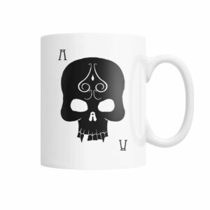 Ace of Spades black skull mug