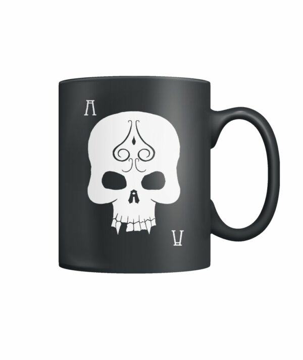 Ace of Spades white skull mug