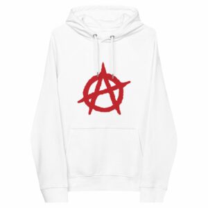 Anarchy Red Anarchist Symbol Unisex Eco Raglan Hoodie  Buy