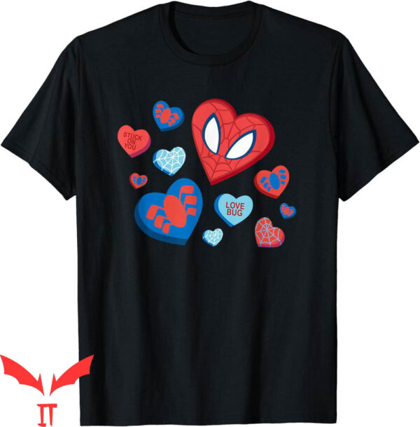 Boys Valentines T-Shirt Marvel Spider-Man Spidey Hearts