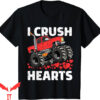 Boys Valentines T-Shirt Monster Truck I Crush Hearts