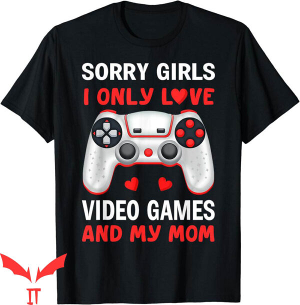 Boys Valentines T-Shirt Video Games Funny Gamer Hearts