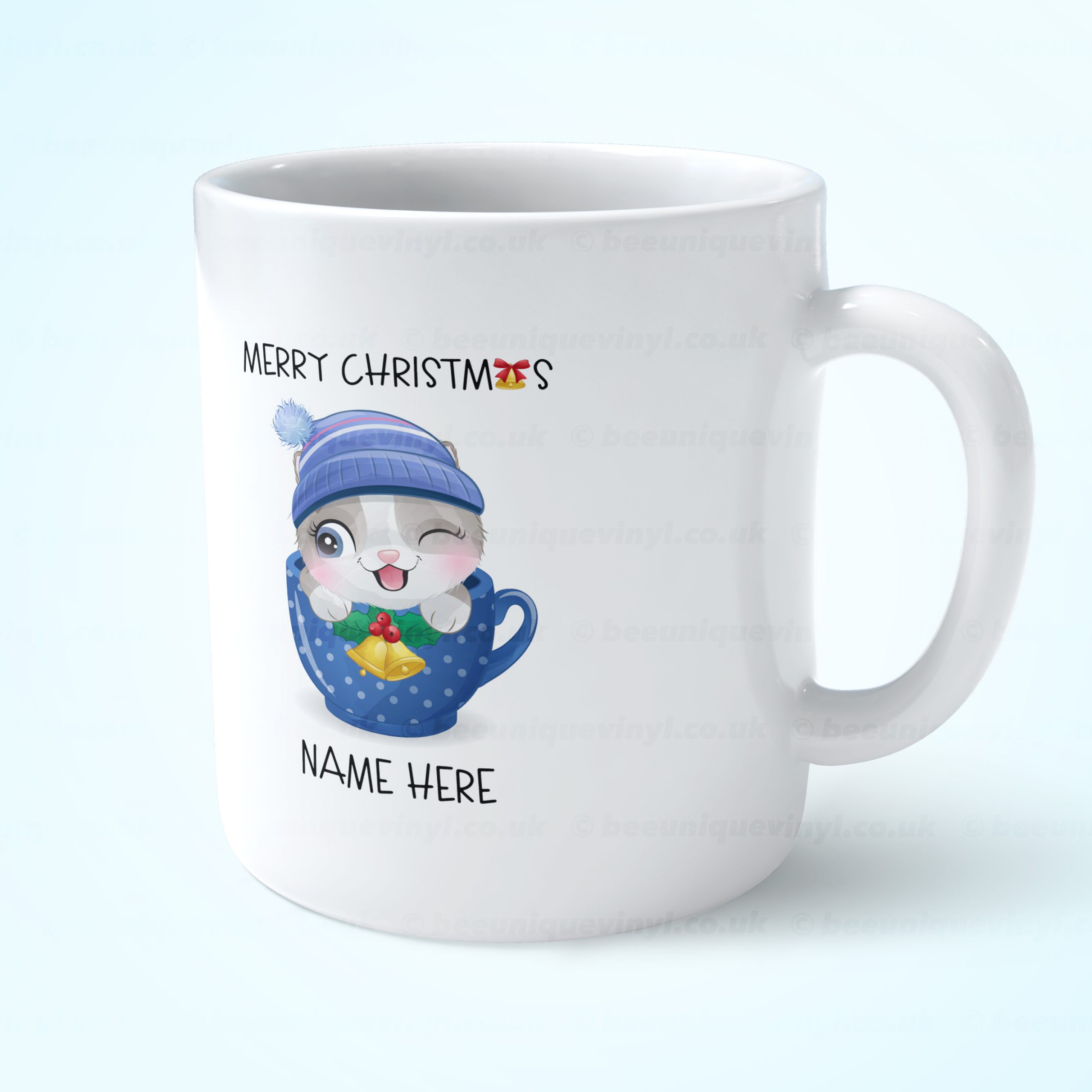 Christmas Cat Mug 3 - Personalised Cat Mug Bee Unique Get your own mug now Christmas Cat Mug 3 - Personalised Cat Mug Bee Unique Get your own mug now