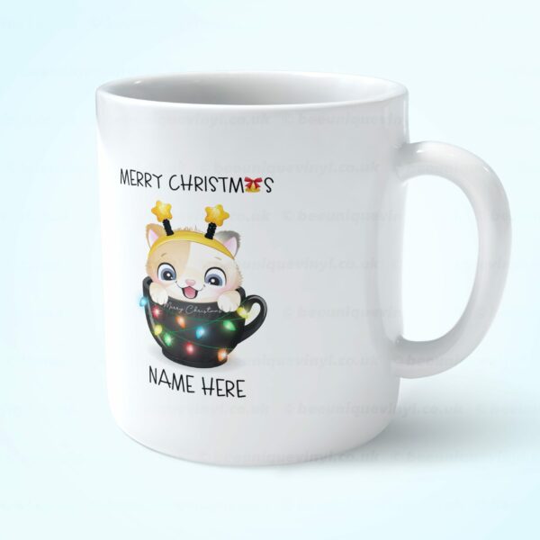 Christmas Cat Mug 4 – Personalised Cat Mug  Bee Unique  Get your own mug now