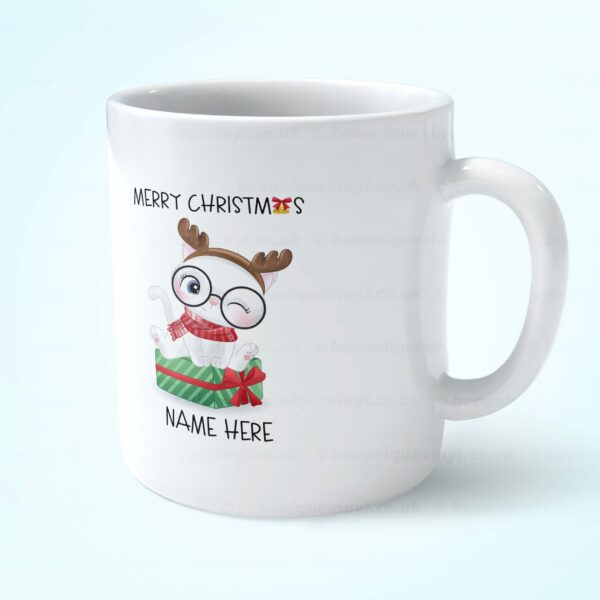Christmas Cat Mug 6 – Personalised Cat Mug  Bee Unique  Get your own mug now