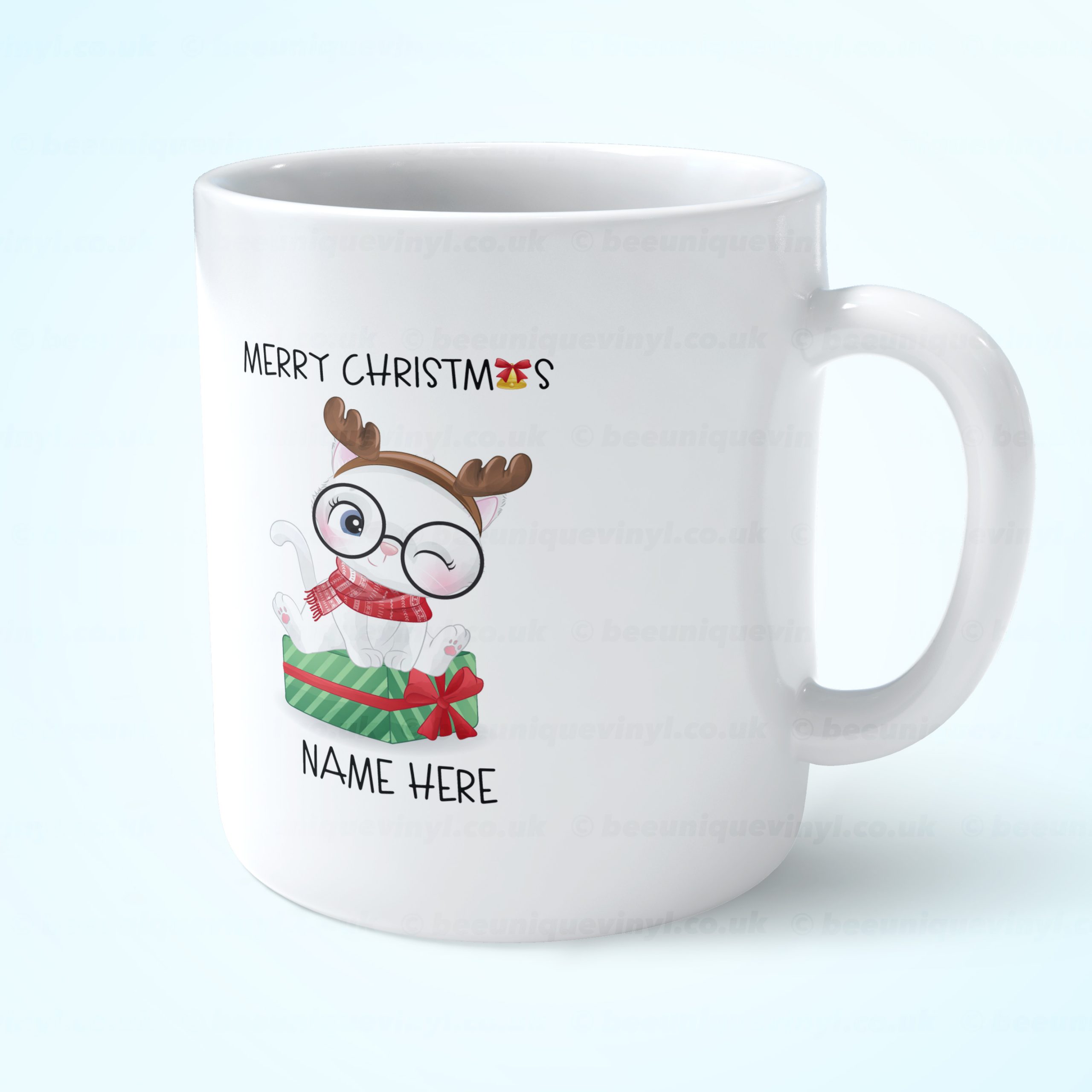 Christmas Cat Mug 6 - Personalised Cat Mug Bee Unique Get your own mug now Christmas Cat Mug 6 - Personalised Cat Mug Bee Unique Get your own mug now