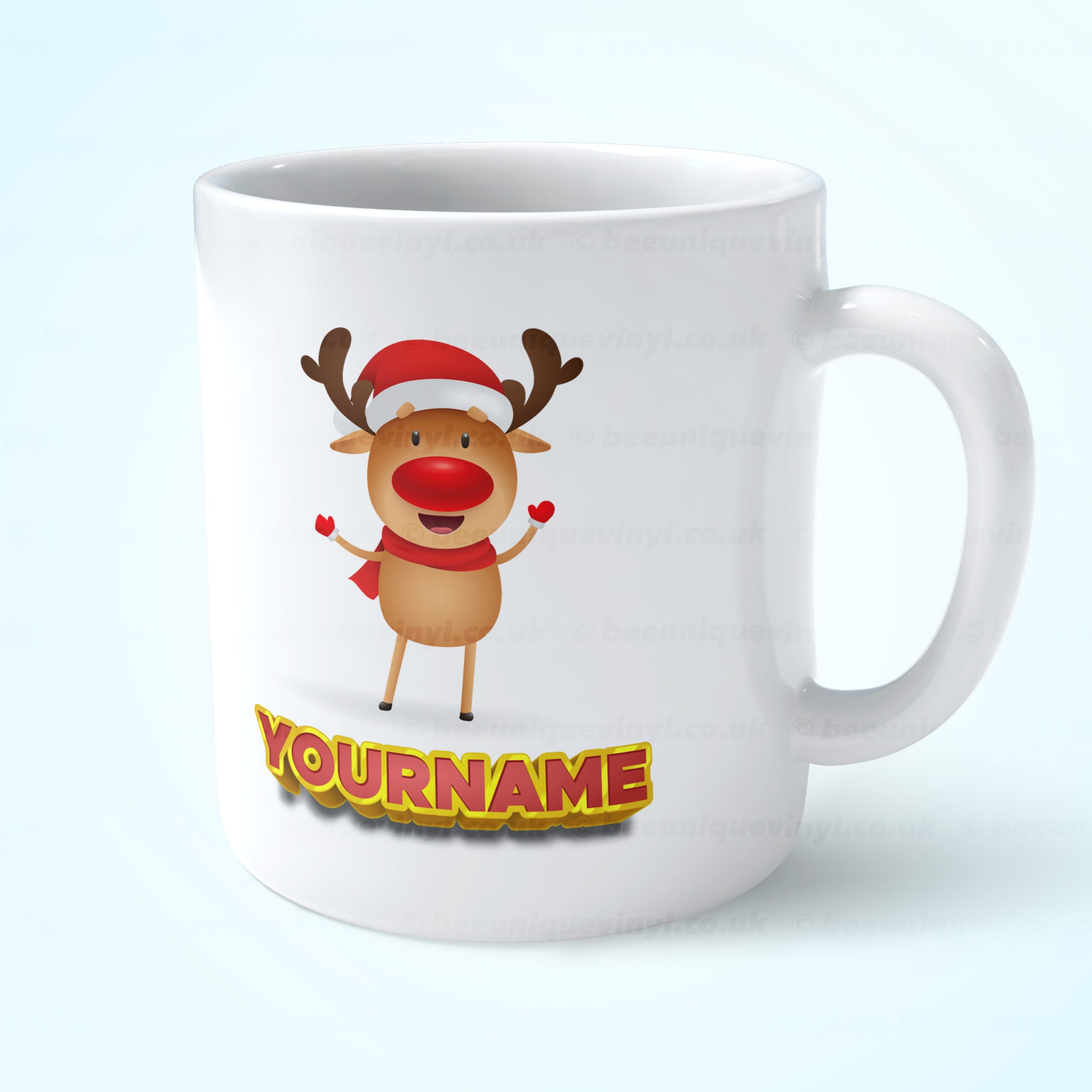 Custom Reindeer Mug - Personalised Christmas Mug Bee Unique Get your own mug now Custom Reindeer Mug - Personalised Christmas Mug Bee Unique Get your own mug now