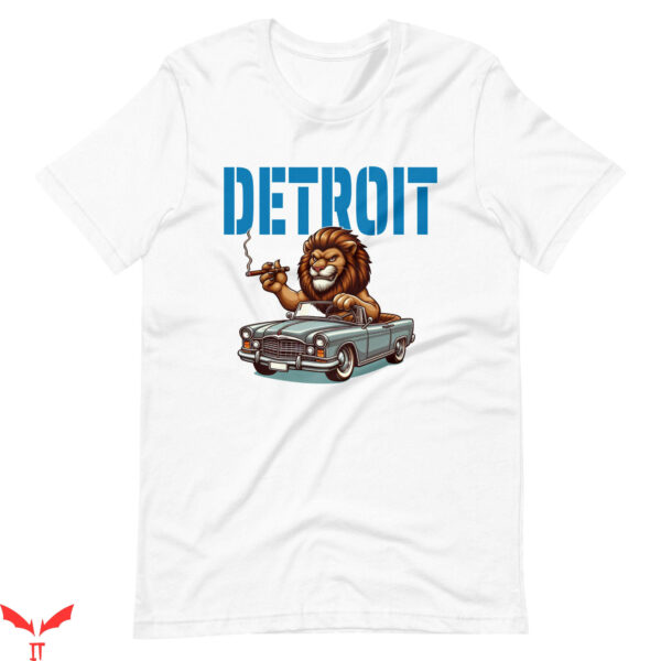 Detroit Lions T-Shirt Driving Car Motor City Jared Goff