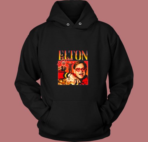 Elton John Homage Vintage Hoodie Elton John Homage Vintage Hoodie