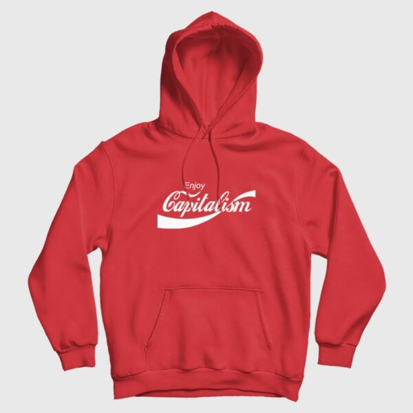 Enjoy Capitalism Coca Cola Parody Hoodie