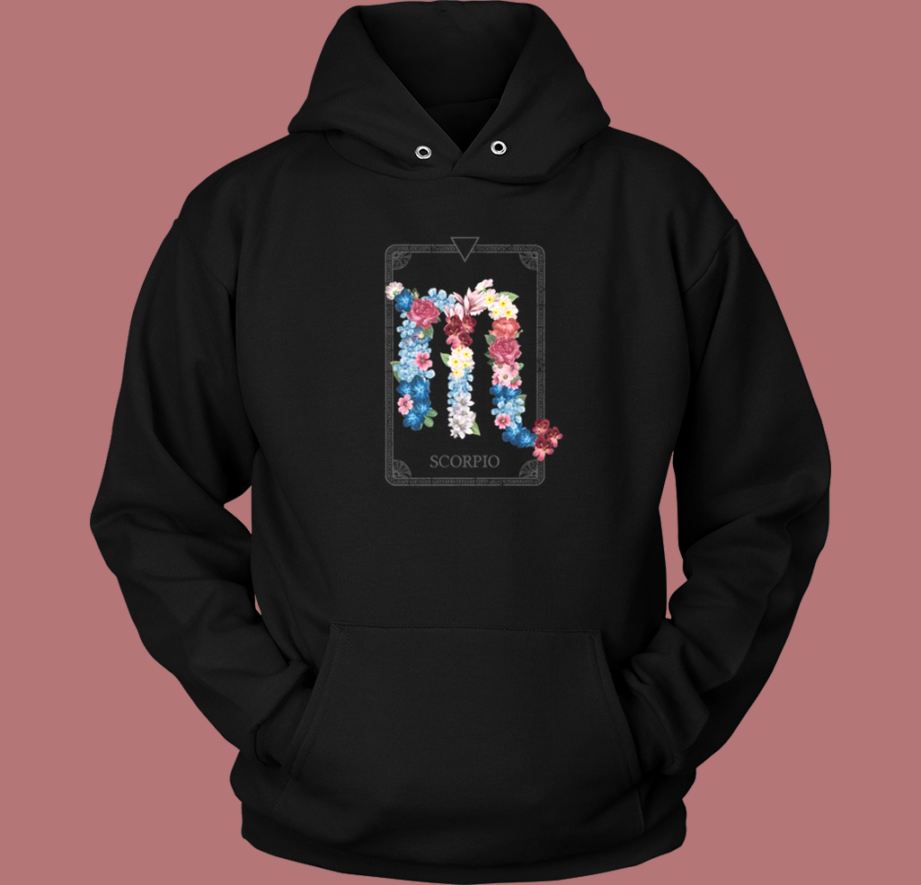 Floral Zodiac Sign Scorpio Hoodie Style Floral Zodiac Sign Scorpio Hoodie Style