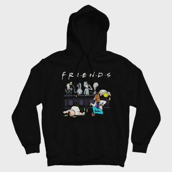 Friends Rick And Morty Simpson On Cartoon Network Hoodies