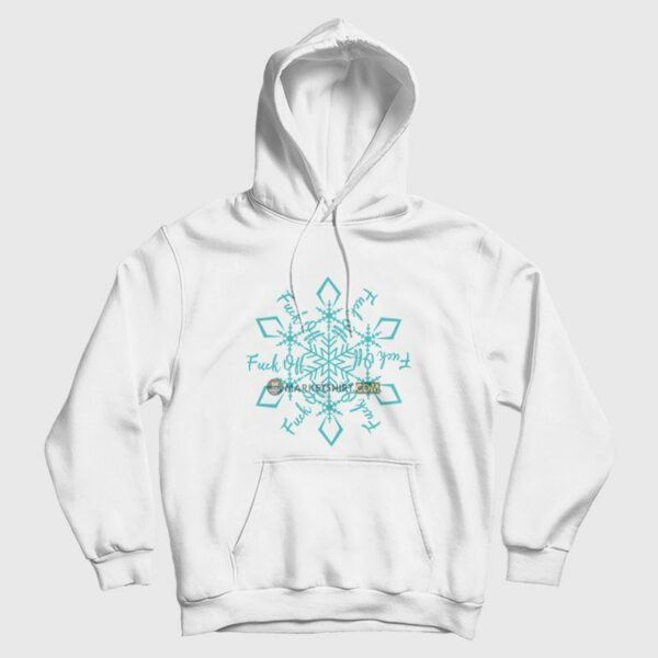 Fuck Off Snowflake Ornament Hoodie
