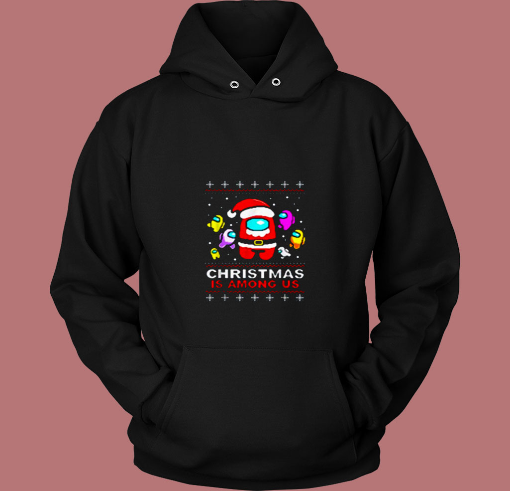 Funny Christmas Game Among Us 80s Hoodie Funny Christmas Game Among Us 80s Hoodie