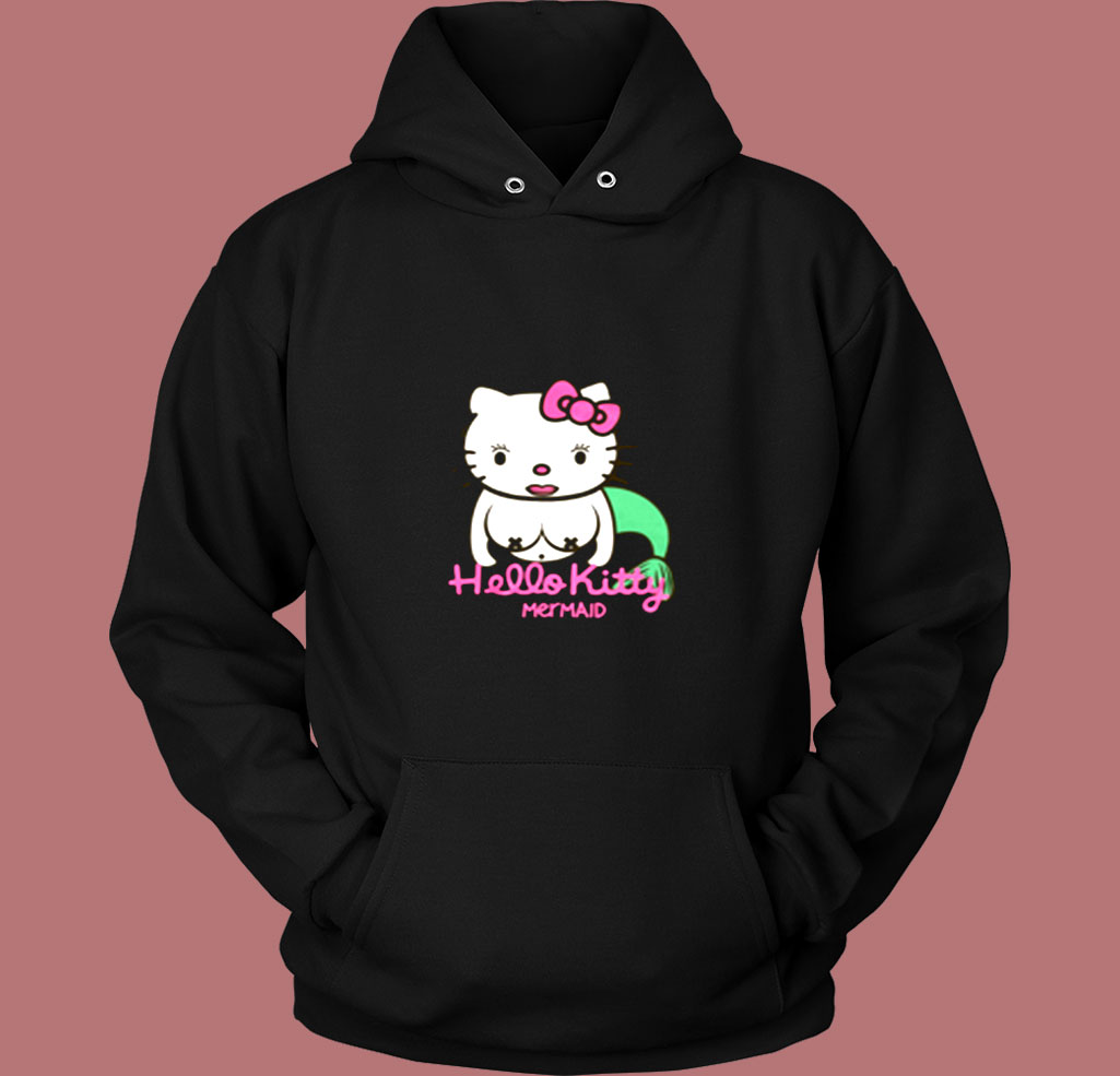 Funny Kitty Mermaid Vintage Hoodie Funny Kitty Mermaid Vintage Hoodie