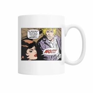 Funny vintage comic pop-art “be sensible” mug