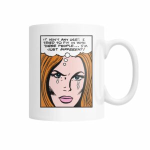 Funny vintage comic pop-art I’m just different mug