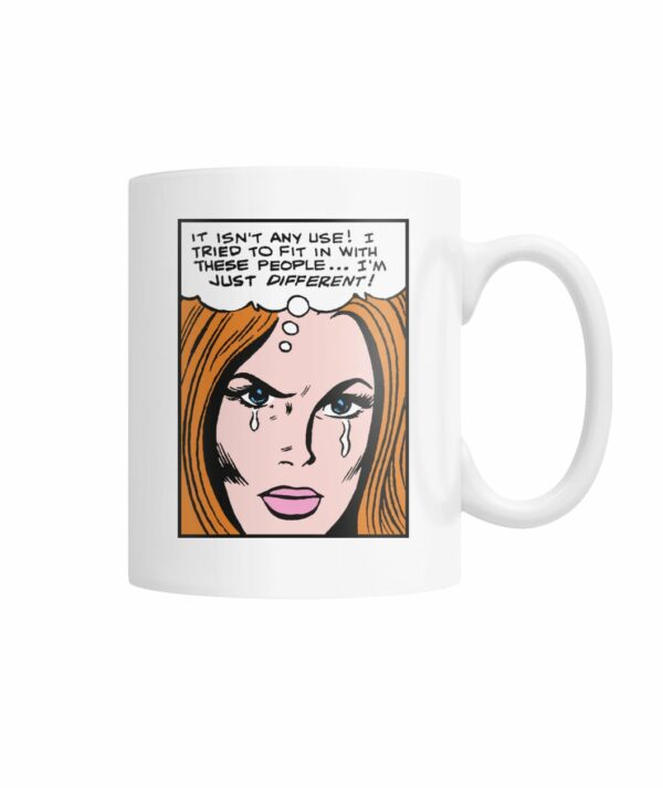 Funny vintage comic pop-art I’m just different mug