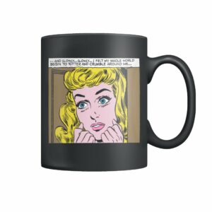 Funny vintage comic pop art crumble around me mug