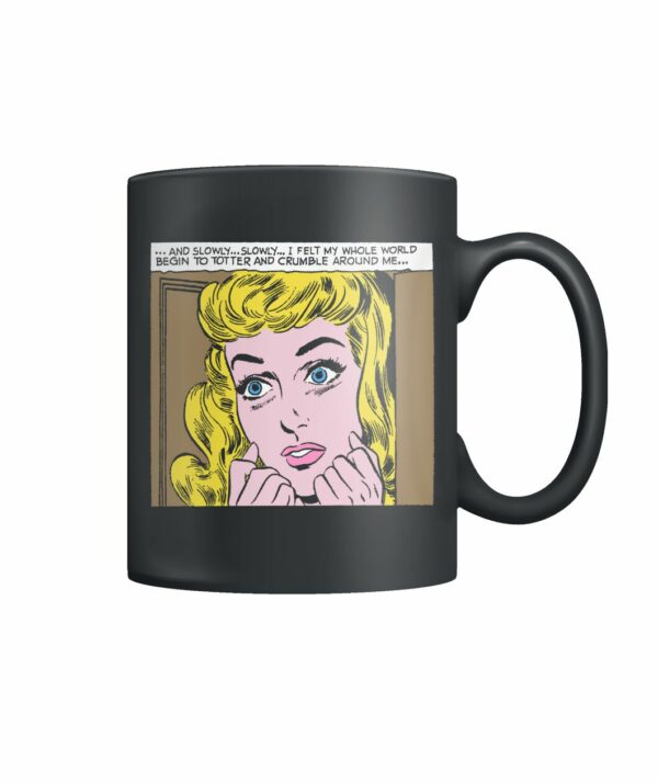 Funny vintage comic pop art crumble around me mug