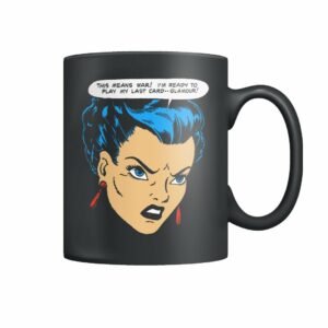 Funny vintage comic pop art design mug This means war!