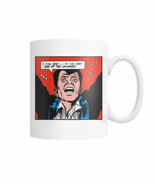 Funny vintage comic pop art end of the universe mug