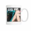 Funny vintage comic pop art his knee is touching mine! mug